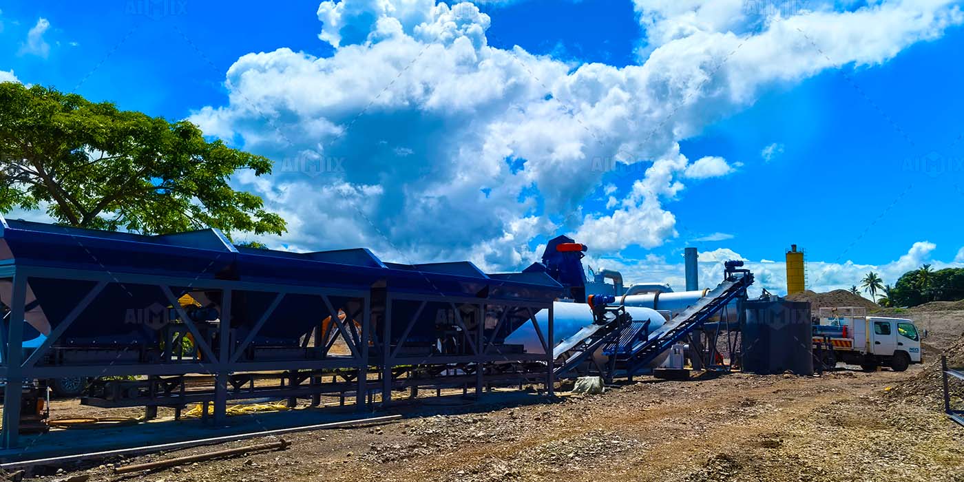 40 ton per hour stationary asphalt drum mix plant