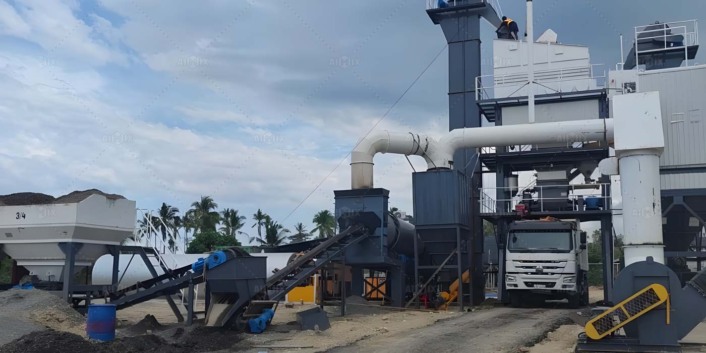 60 tph stationary asphalt plant for sale on site in the Philippines